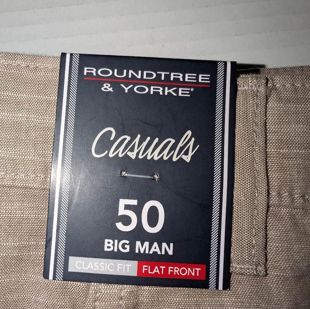 Roundtree Yorke Big‎ Mans Casual Tan Shorts Size 50 NEW